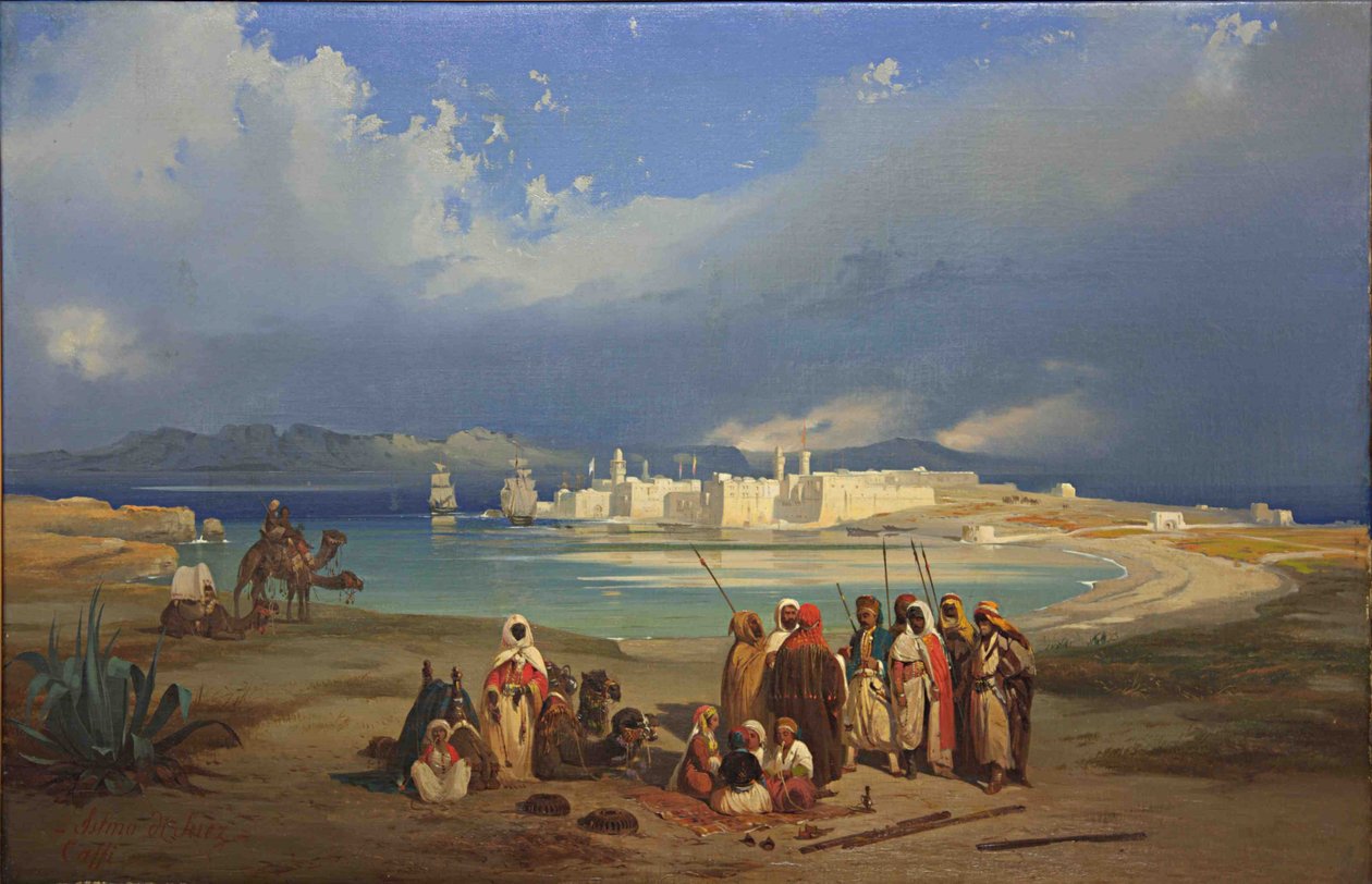 The Isthmus of Suez by Ippolito Caffi