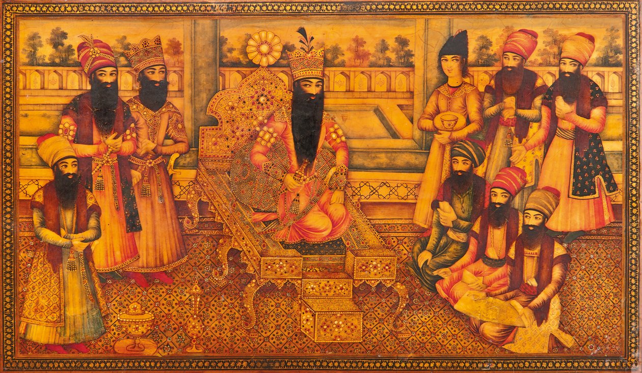 Detail of a Qajar Casket by Iranian School