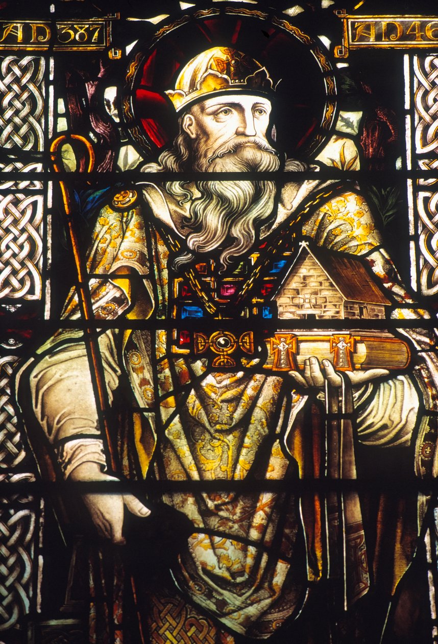 Stained Glass Window Depicting St. Patrick by Irish School