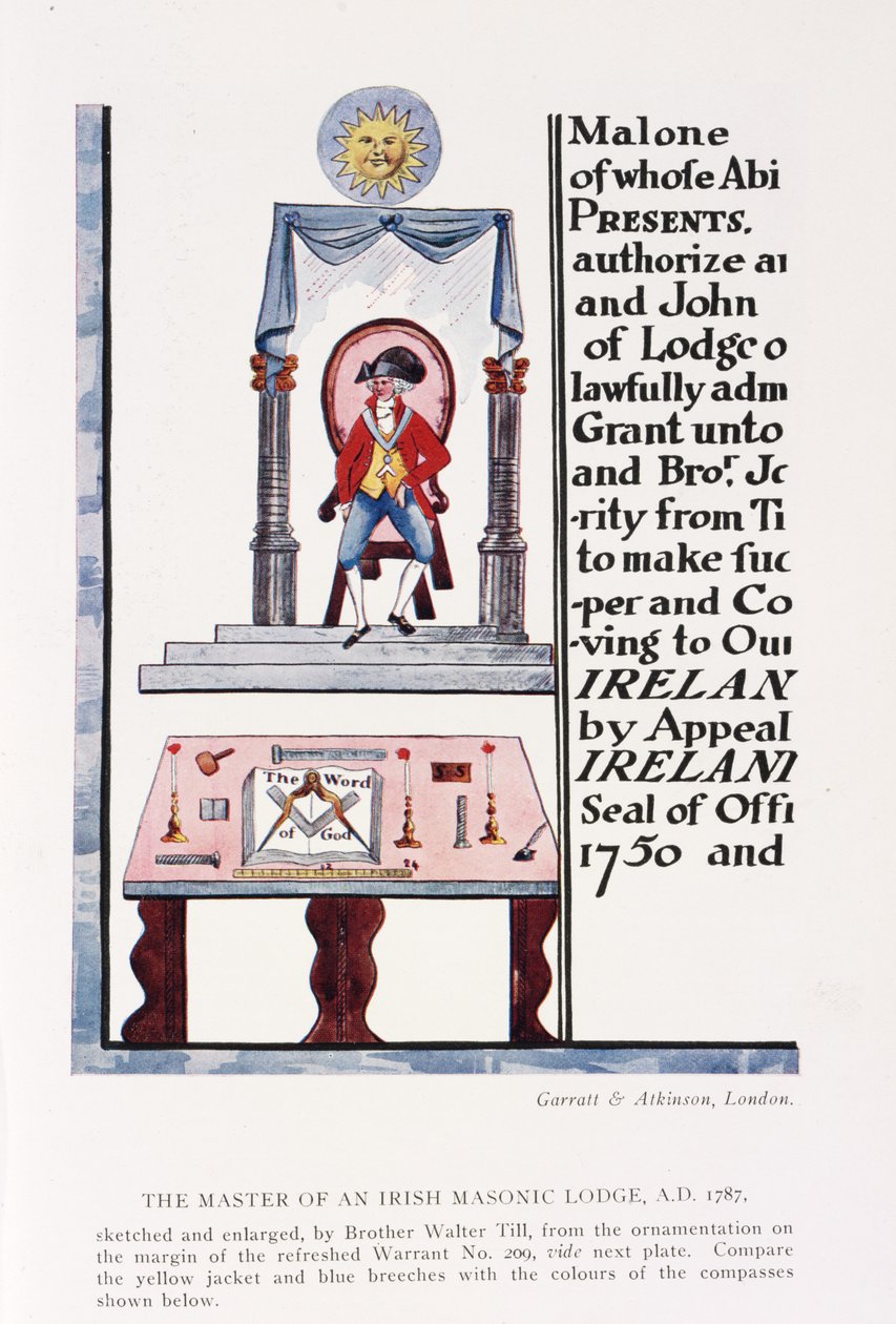 The Master of an Irish Lodge by Irish School