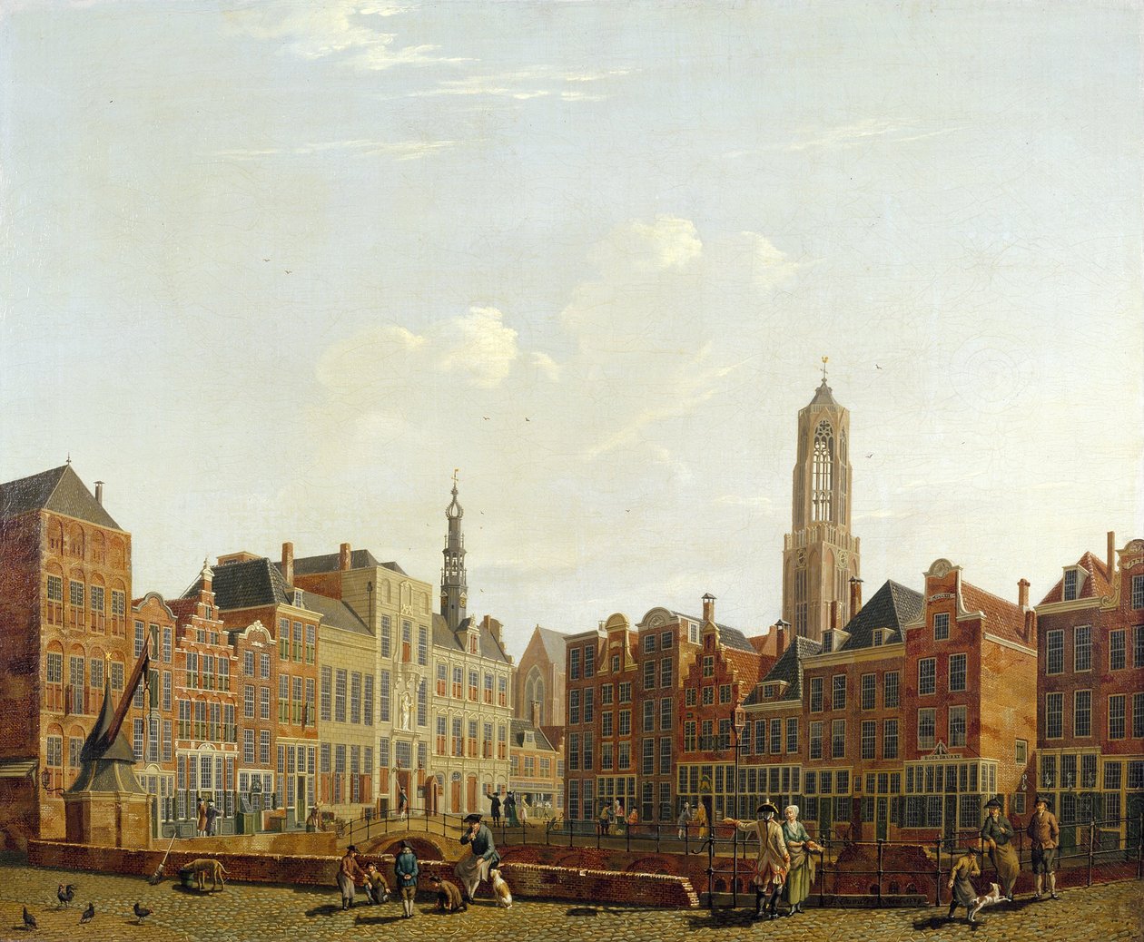 Utrecht Town Hall Bridge with Surroundings by Isaac Ouwater