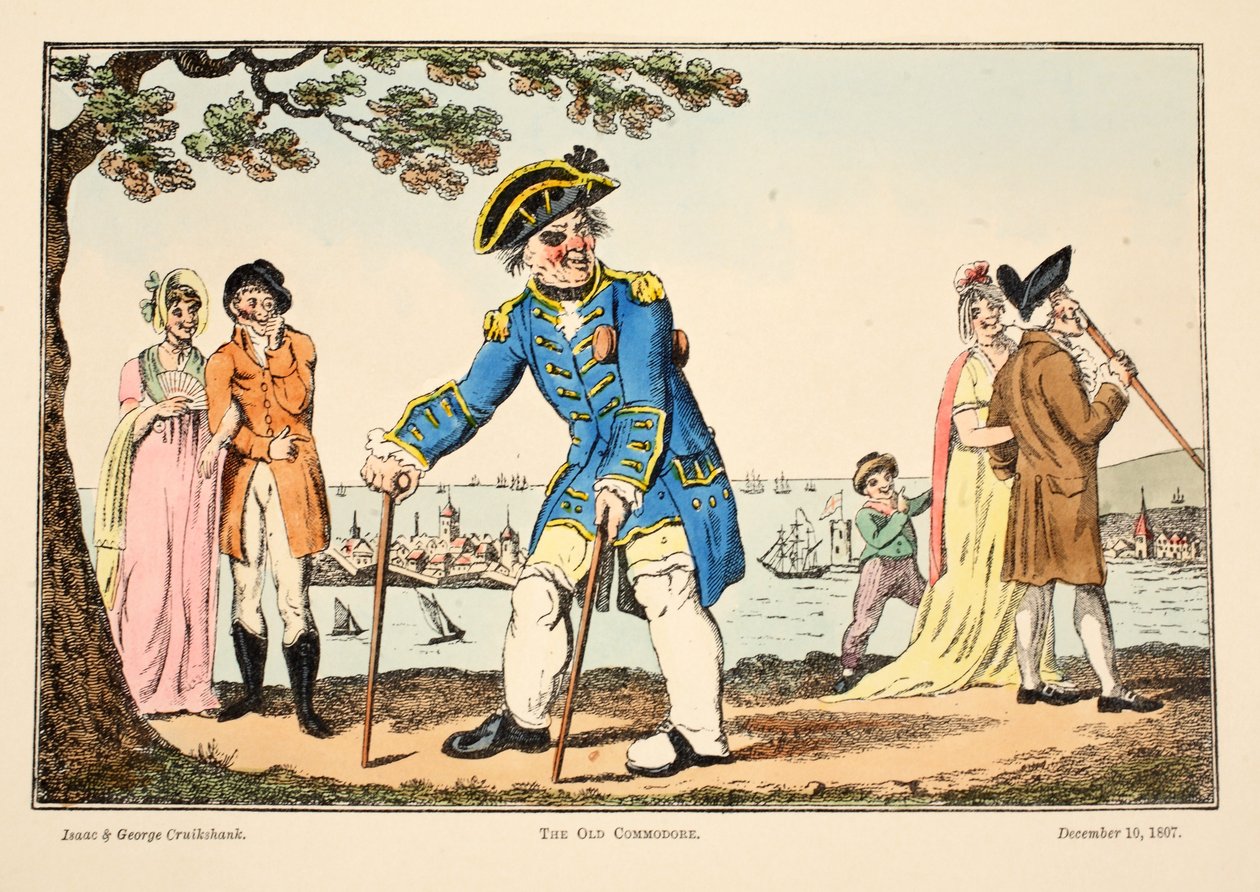 The Old Commodore, 1807 by Isaac, Robert and George Cruikshank