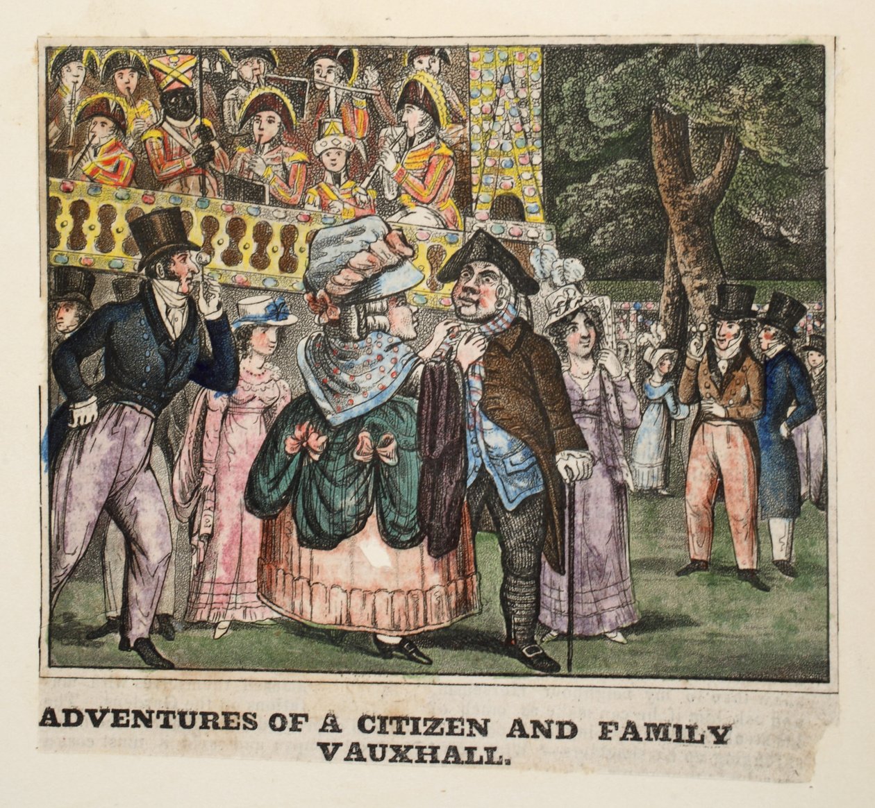 Adventures of a Citizen and Family Vauxhall, 1826 by Isaac Robert Cruikshank