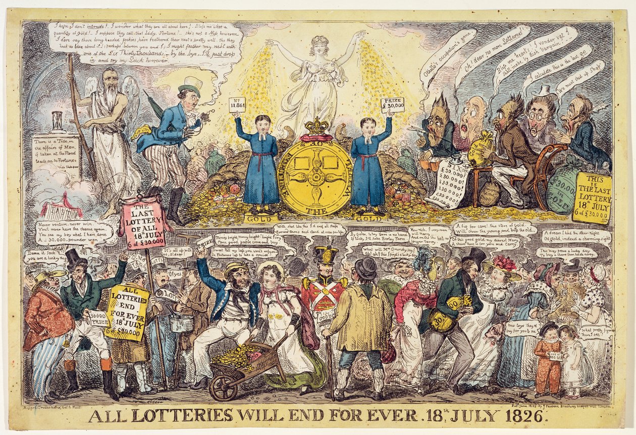 The End of the Lottery by Isaac Robert Cruikshank