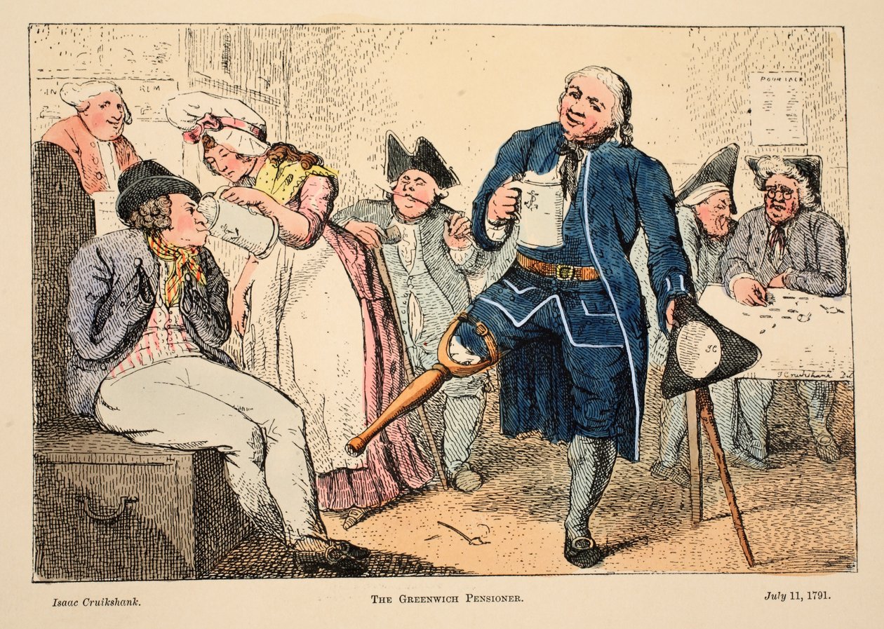 The Greenwich Pensioner by Isaac Robert Cruikshank