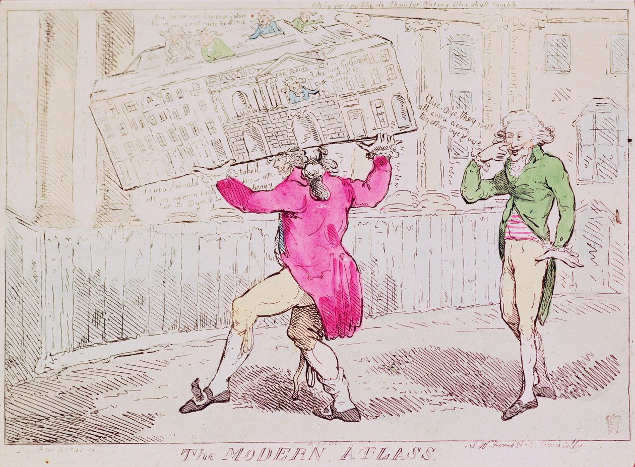 The Modern Atlass, published by S.W. Fores, 1791 by Isaac Robert Cruikshank