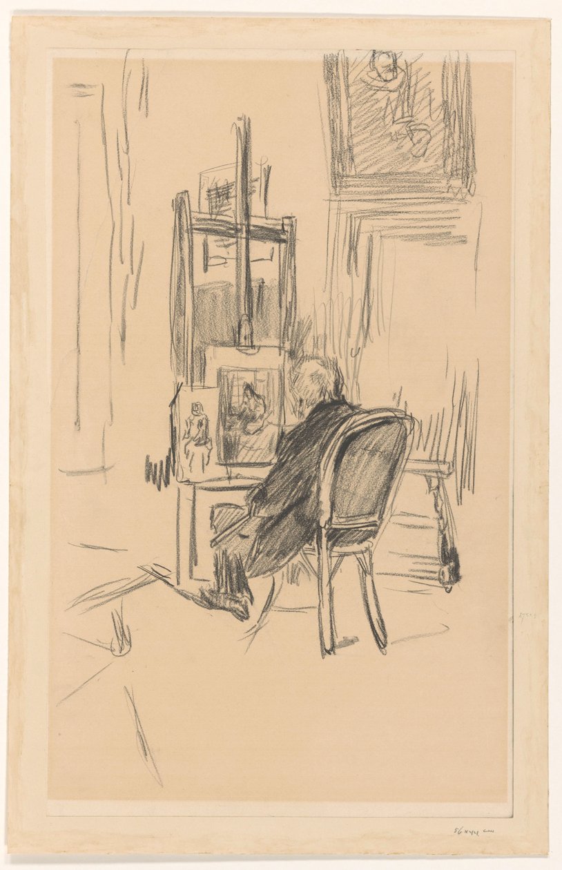 Jozef Israels in his Studio by Isaac Israels