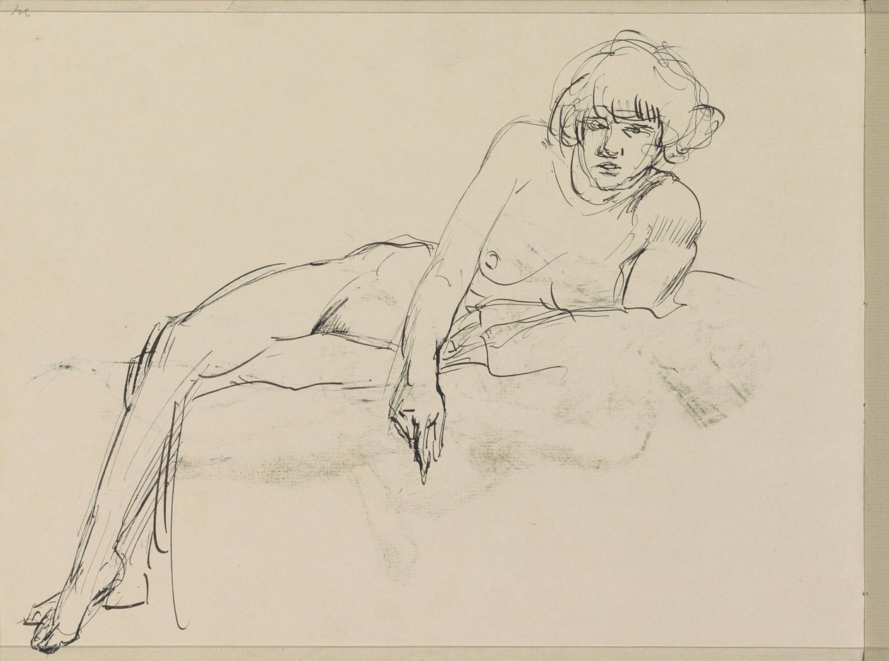 Reclining Female Nude by Isaac Israels