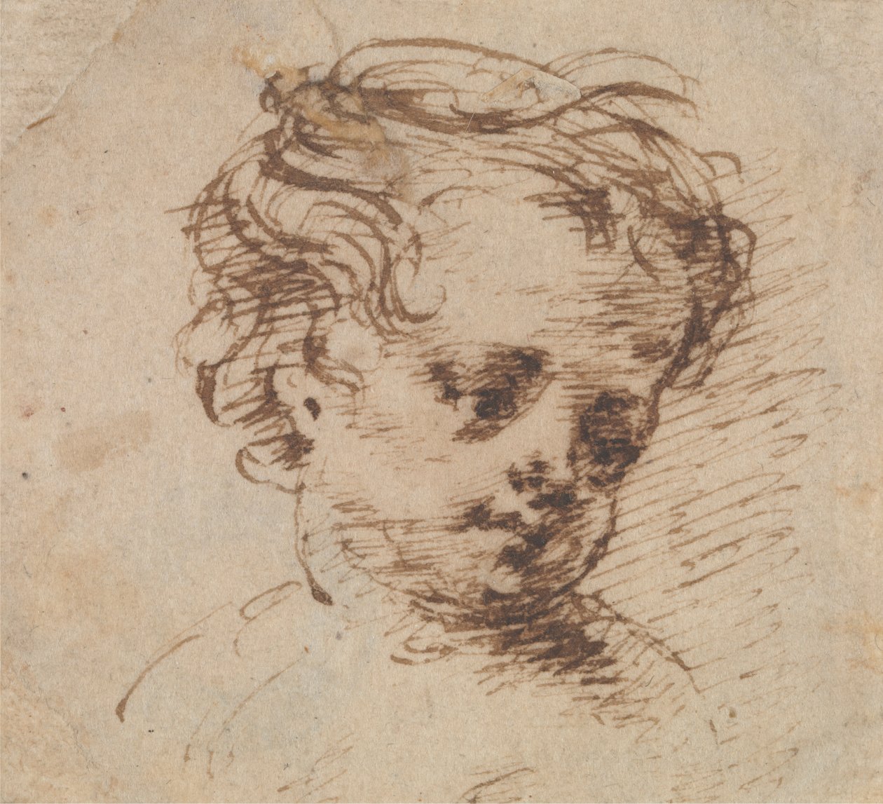 Head of a Child Looking to Right by Isaac Oliver