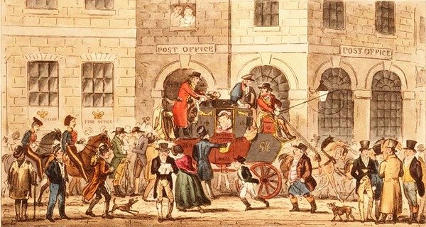 Bull and Mouth Inn by Isaac Robert Cruikshank