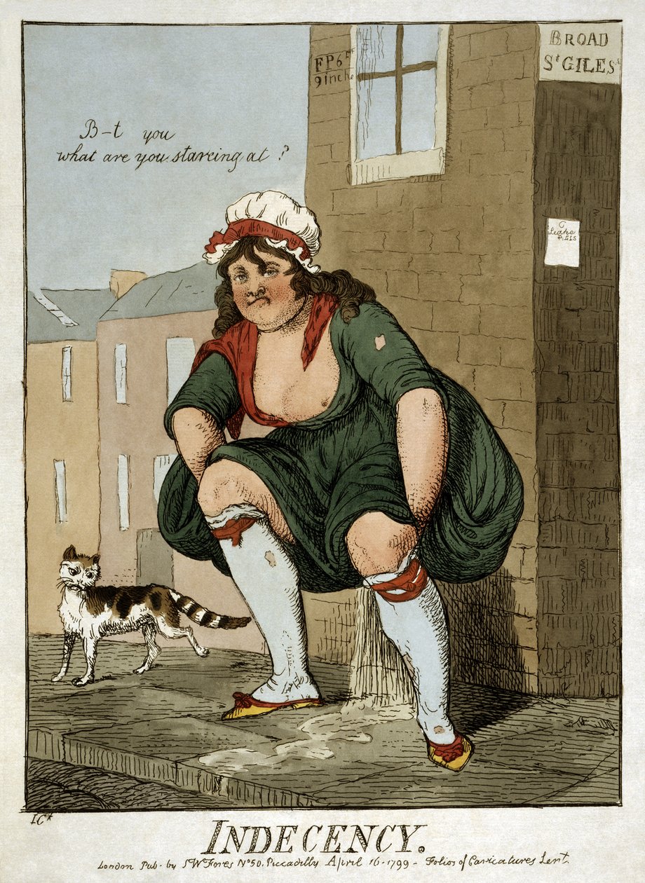 Indecency, 1799 by Isaac Robert Cruikshank