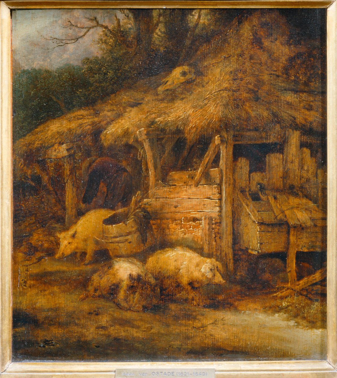 The Pig Roof by Isaack Jansz van Ostade