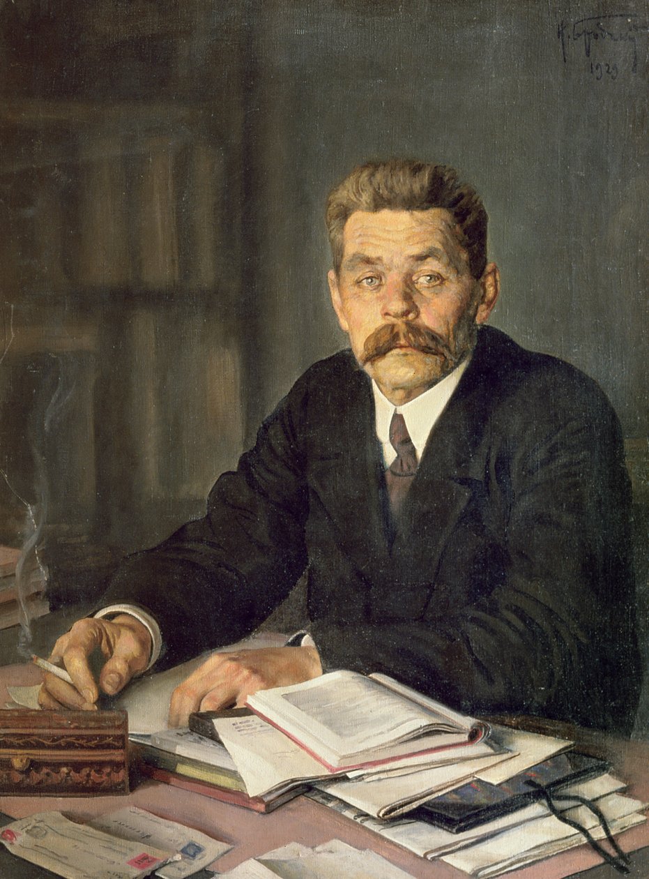 Portrait of the Author Maxim Gorky (1868-1939), 1929 by Isaak Israilevich Brodsky