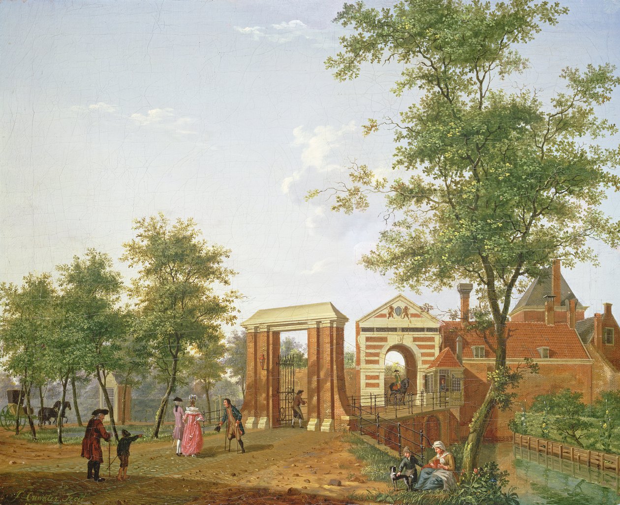 View of the Zylpoort, Harlem by Isaac Ouwater