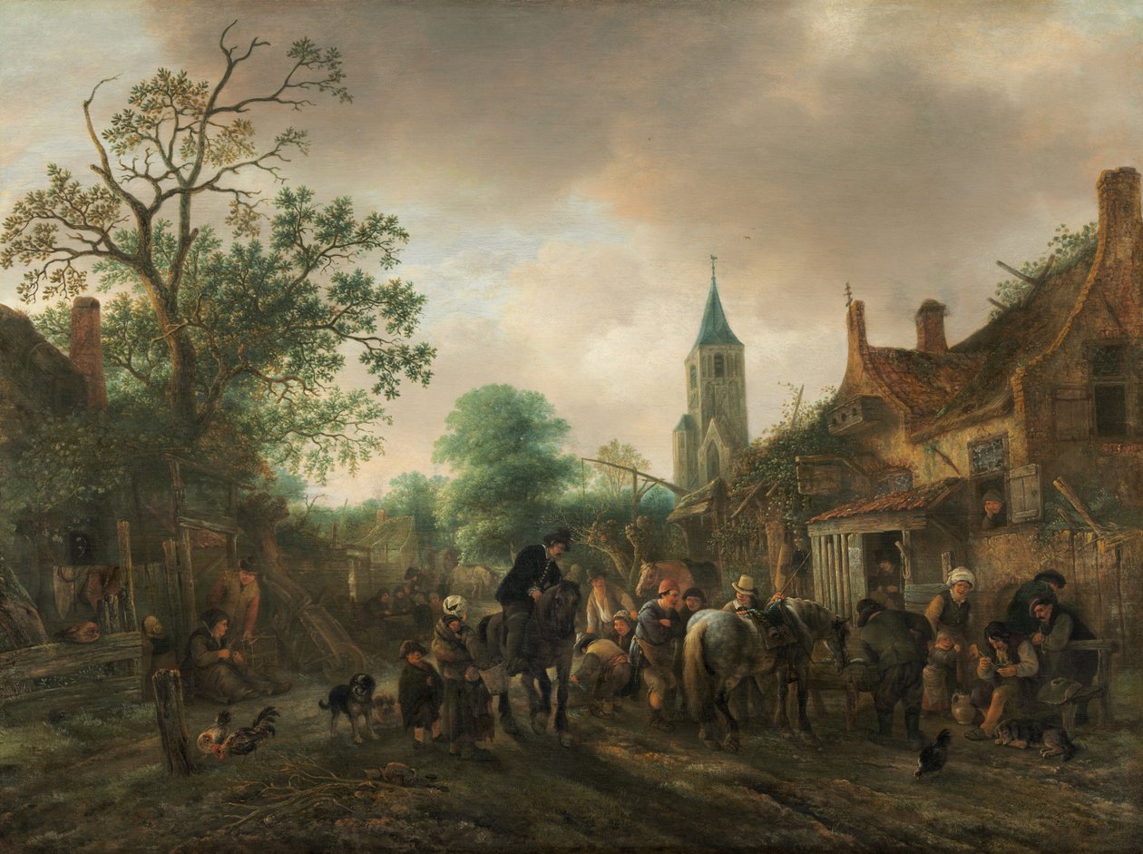 The Halt at the Inn by Isack van Ostade
