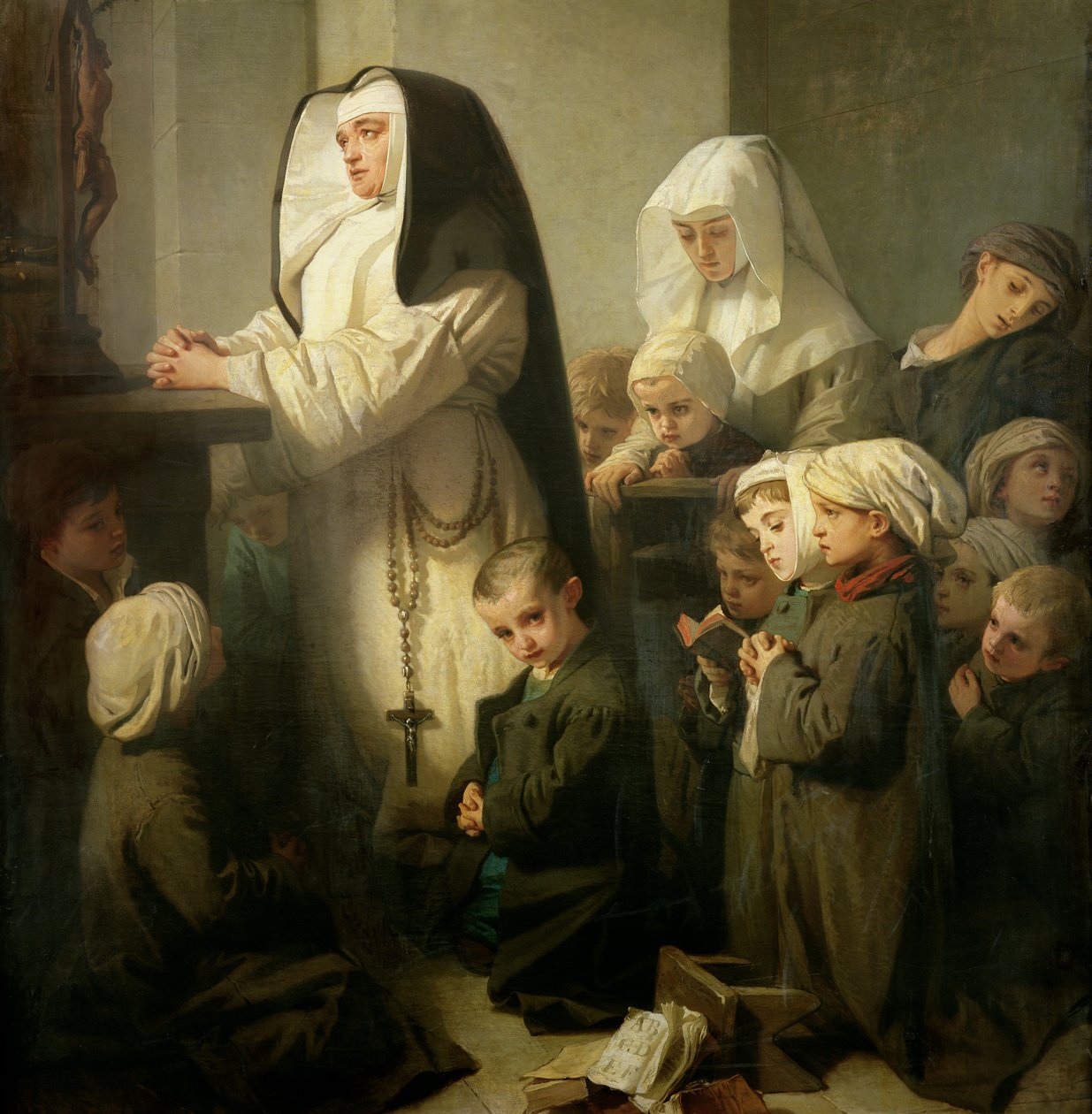 The Prayer of the Children Suffering from Ringworm, 1853 (detail) by Isidore Pils