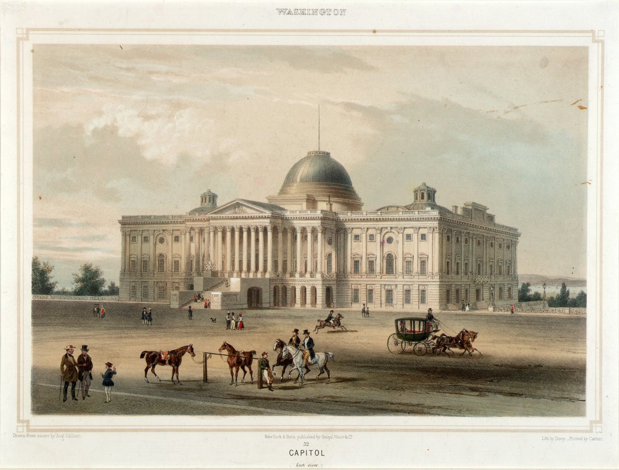 Washington--Capitol (East View) by Isidore Laurent Deroy