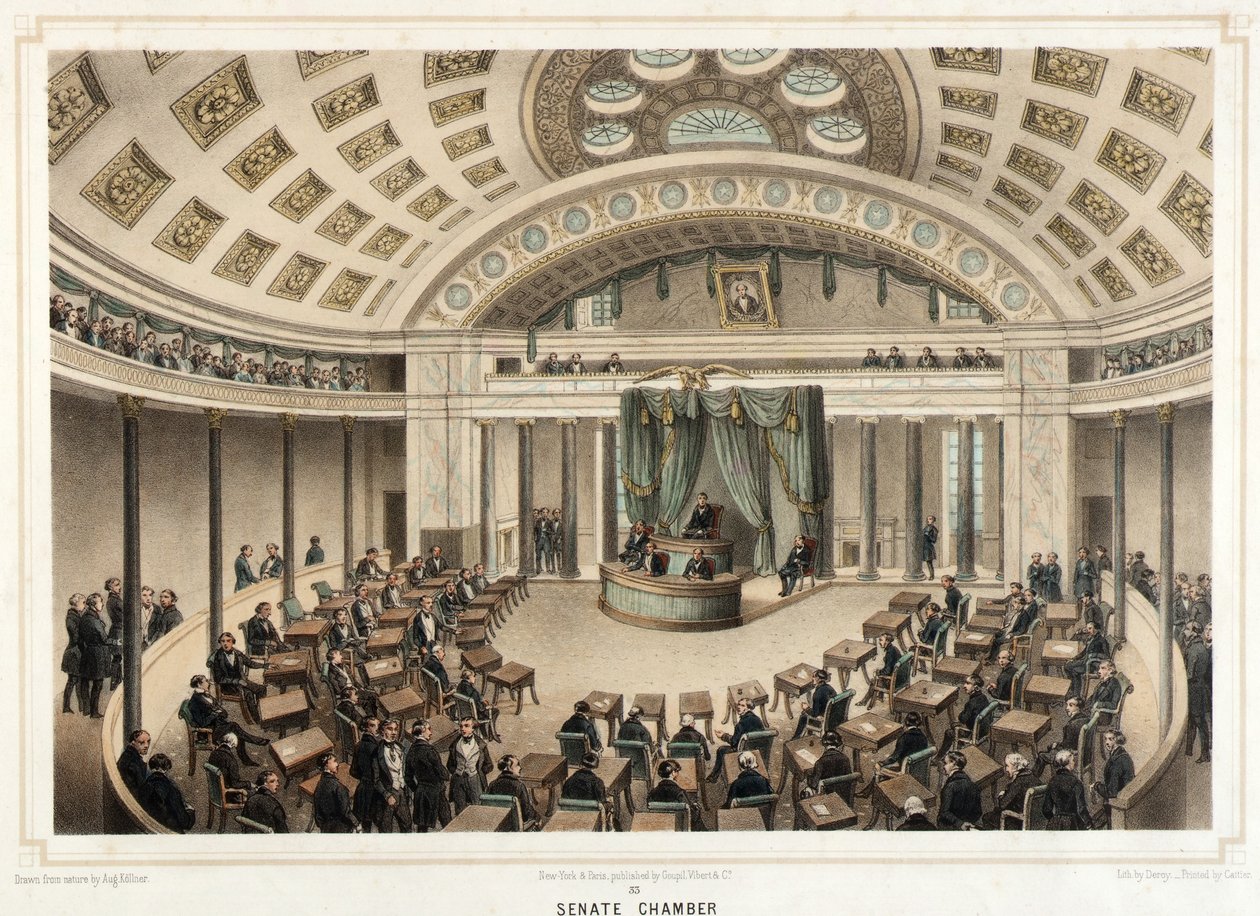 Washington--Senate Chamber by Isidore Laurent Deroy