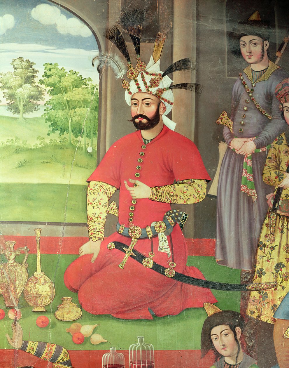 The Reception for the Ambassador of the Grand Moghul at the Court of the Shah Tahmasp (detail) by Islamic School