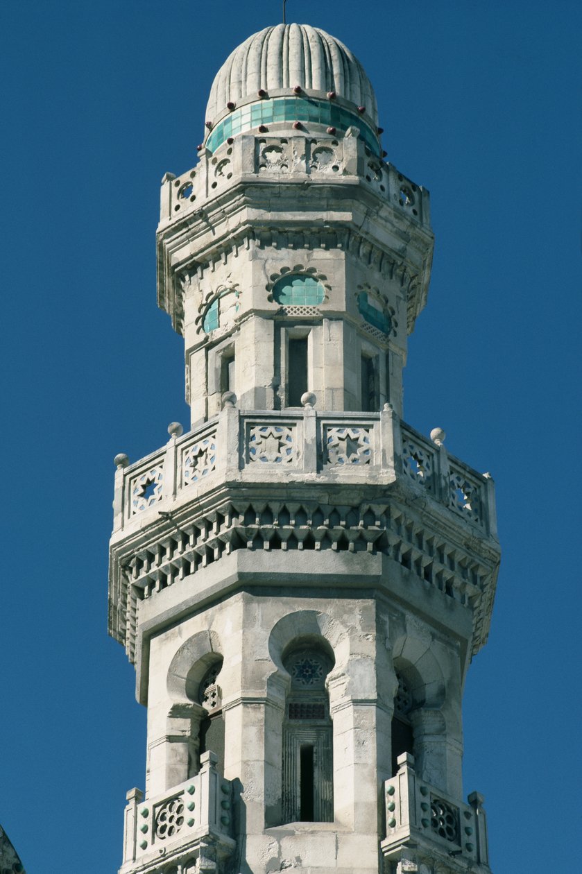 Detail of a minaret by Islamic School
