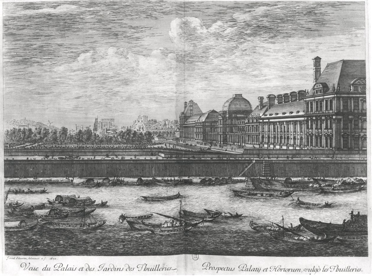 View of the Palais des Tuileries and the gardens by Israël Silvestre the Younger