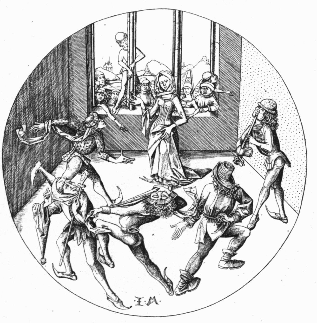 The Dance Around the Ring by Israhel van Meckenem