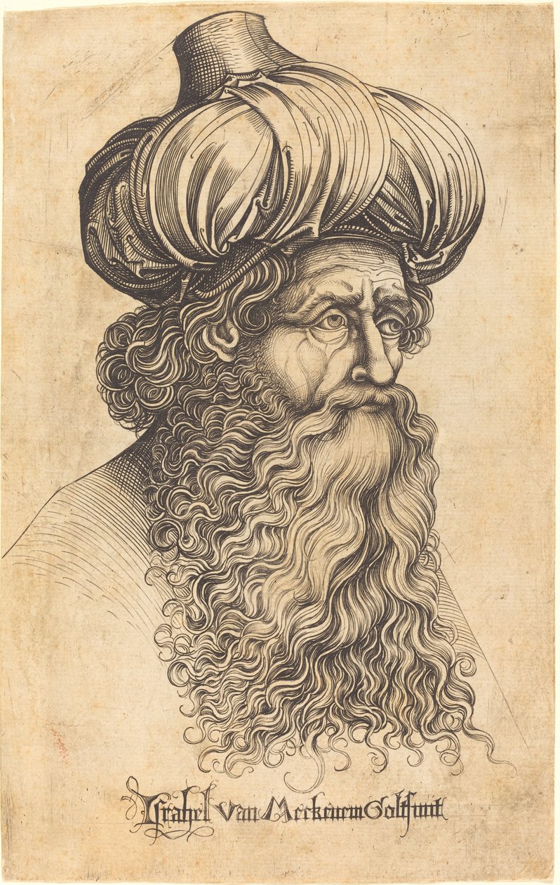 Head of an Aged Man by Israhel van Meckenem