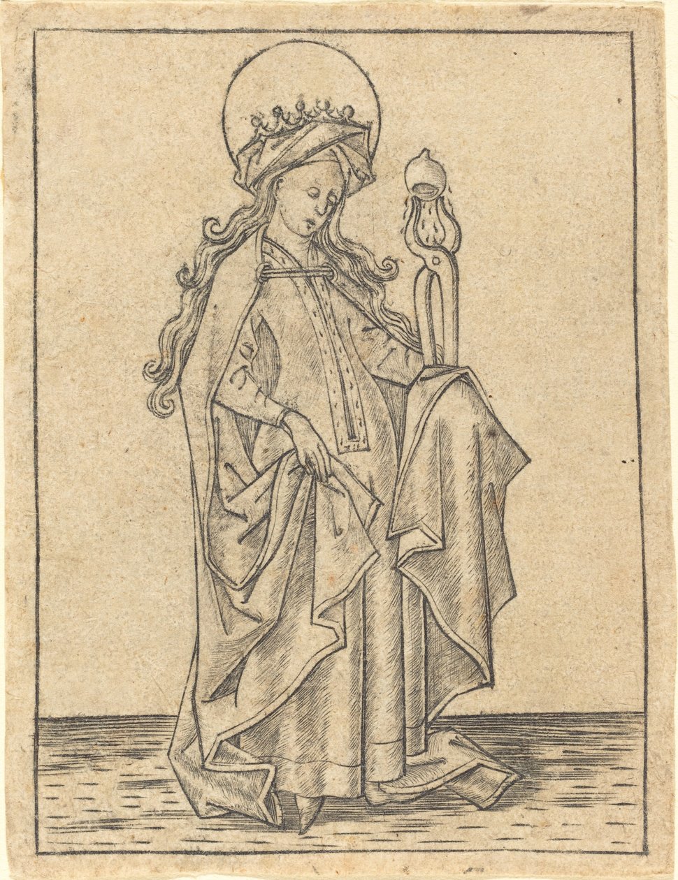 Saint Agatha by Israhel van Meckenem
