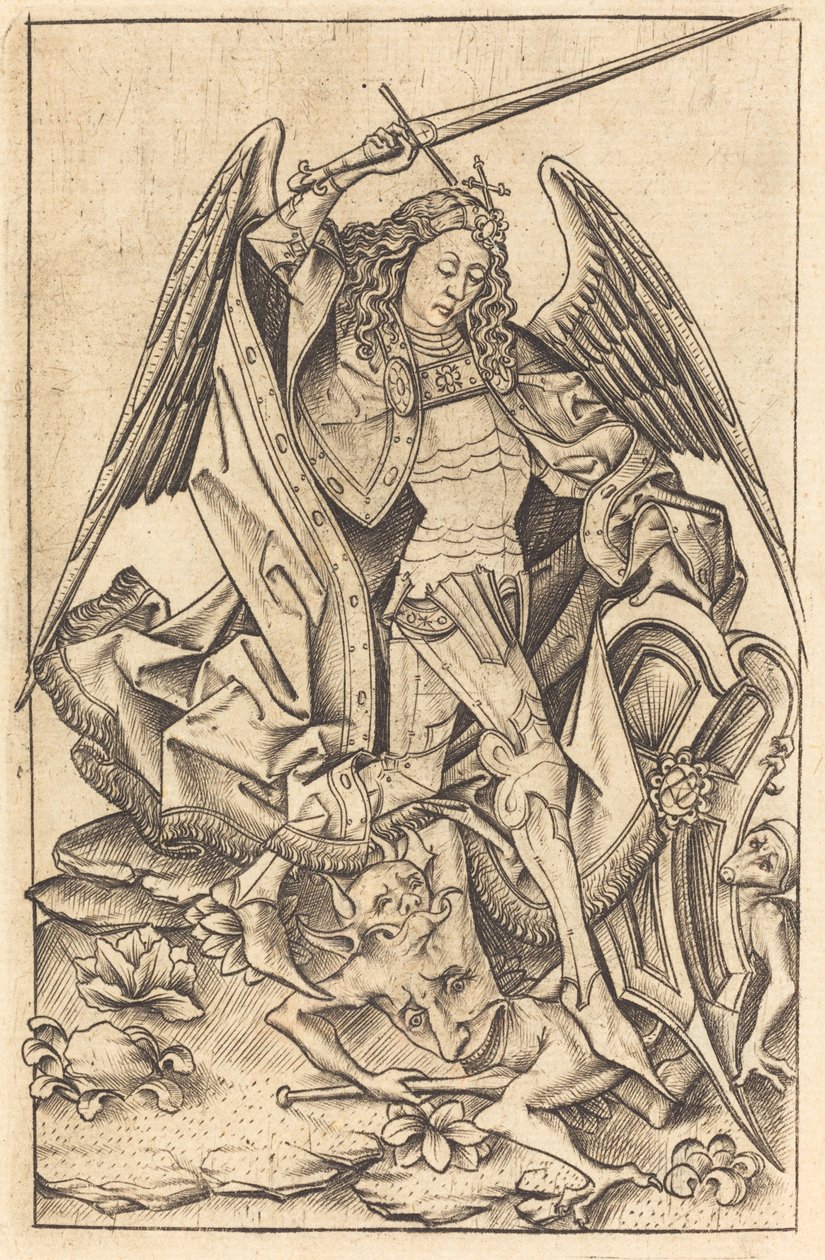 Saint Michael by Israhel van Meckenem