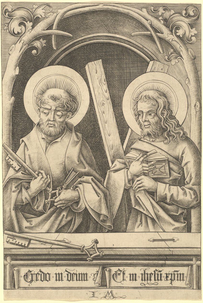 Saints Peter and Andrew by Israhel van Meckenem