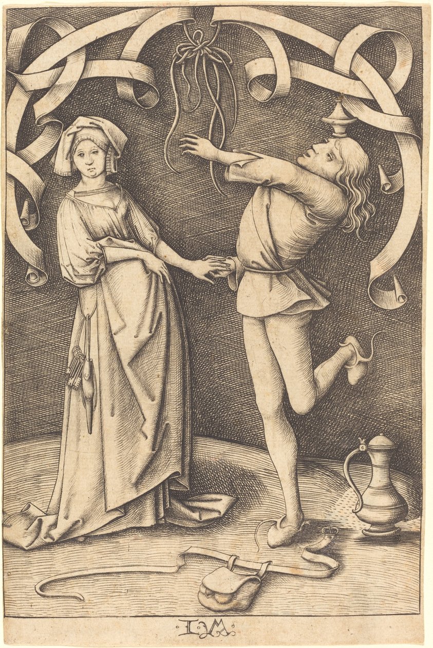 The Juggler and the Woman by Israhel van Meckenem