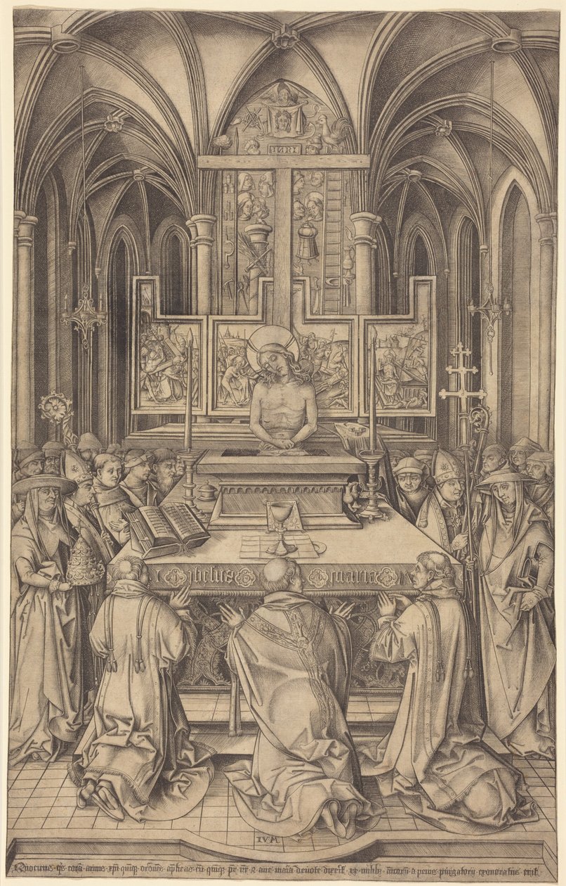 The Mass of Saint Gregory by Israhel van Meckenem