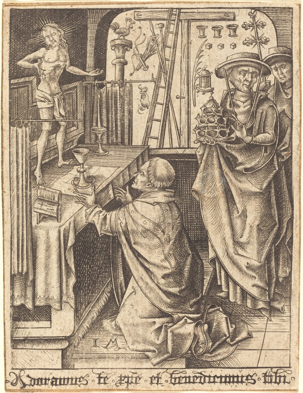 The Mass of Saint Gregory by Israhel van Meckenem