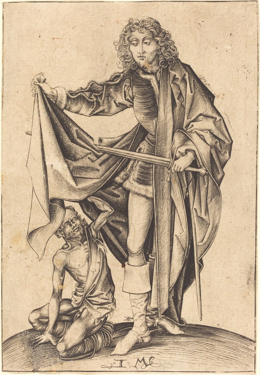 Saint Martin by Israhel van Meckenem after Martin Schongauer