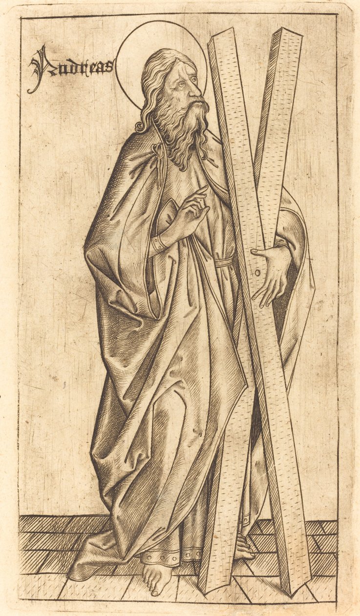 Saint Andrew by Israhel van Meckenem after Master E.S.