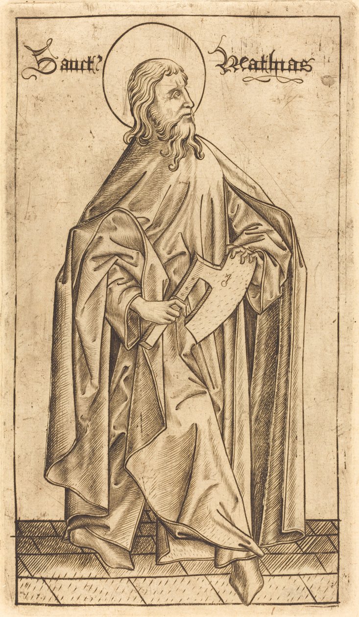 Saint Matthias (?) by Israhel van Meckenem after Master E.S.