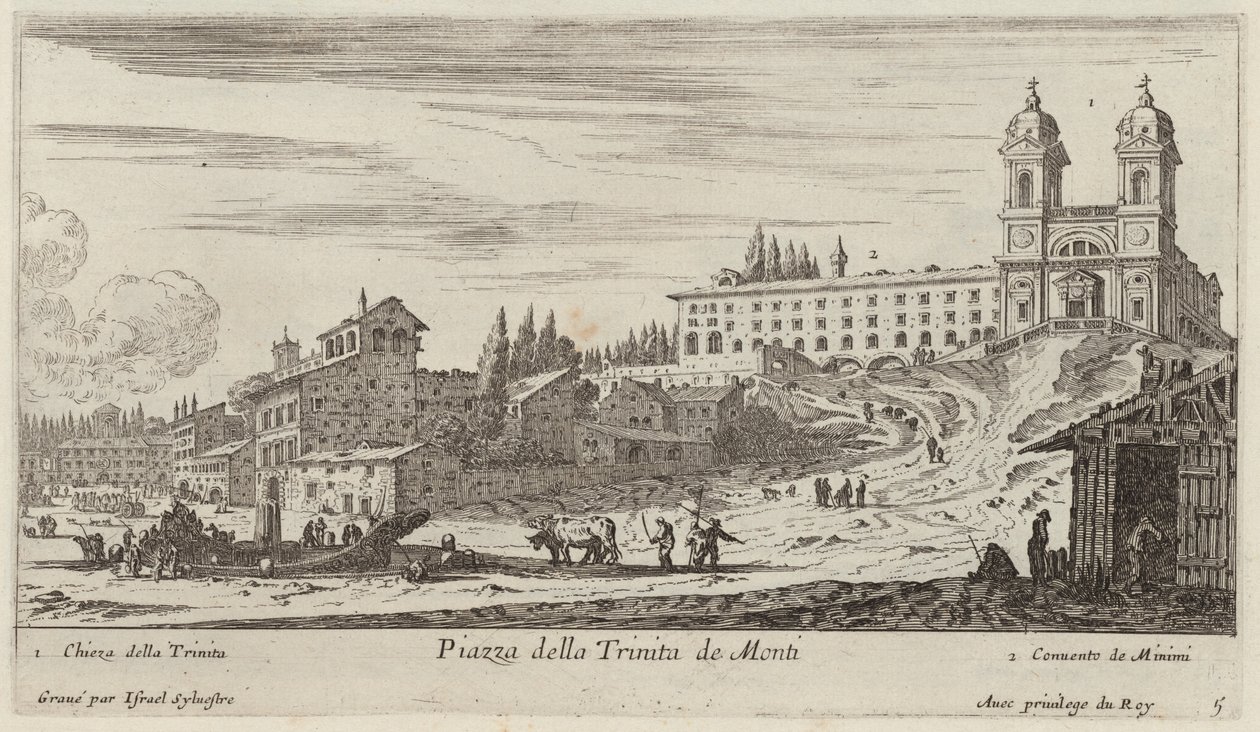 Piazza della Trinita de Monti by Israël Silvestre