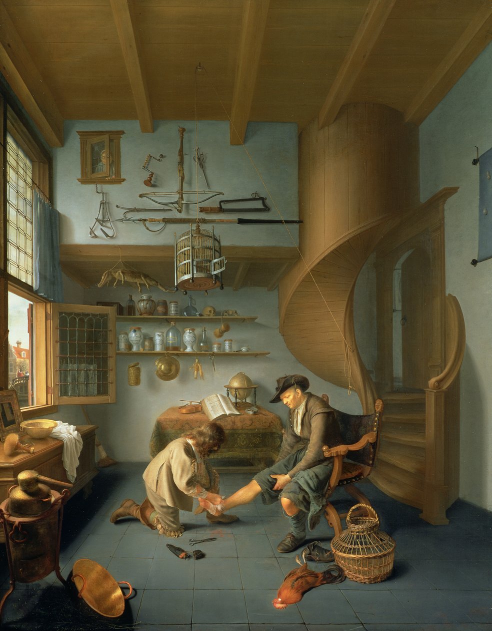 A Barber Surgeon Tending a Peasant