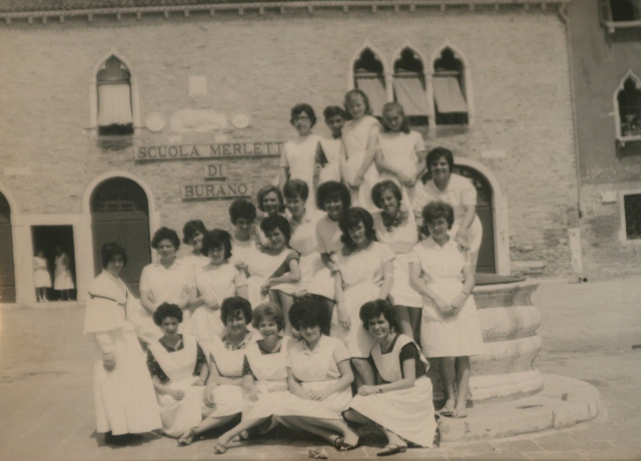 Lacemakers outside the school by Italian Photographer