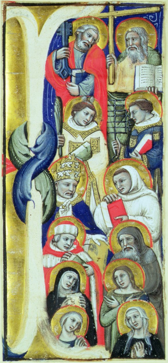A Frieze with Medallions Depicting Christ, St. Peter, St. Paul and the Disciples, and the Virgin Mary by Italian School