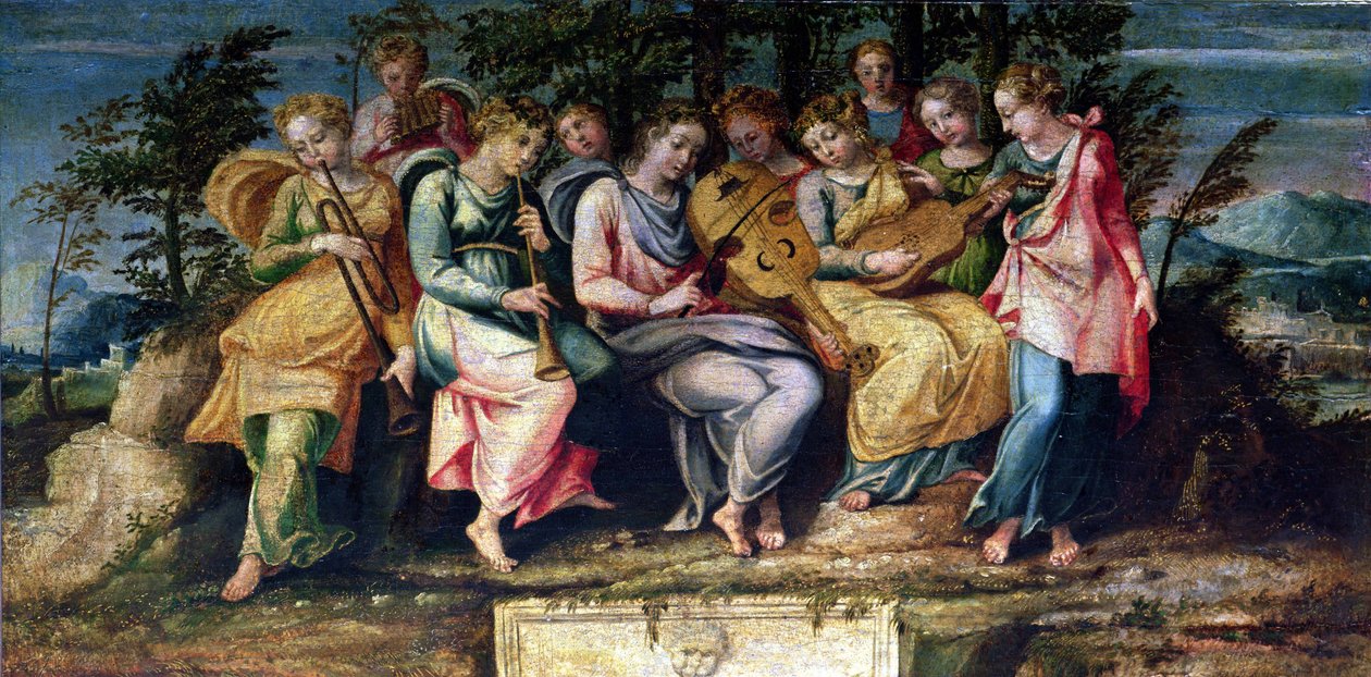 Apollo and the Muses by Italian School