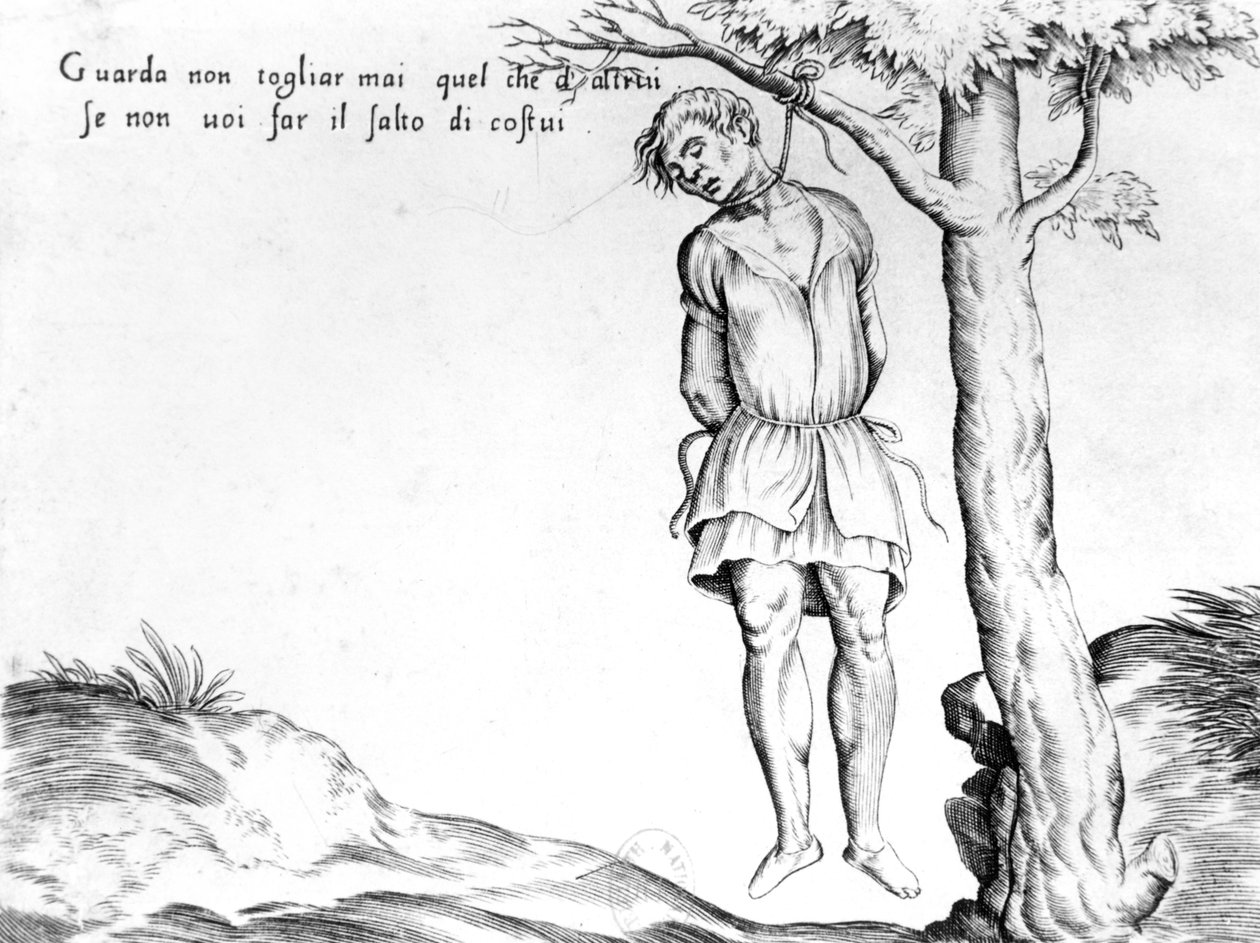 Hanged Man from a Tree by Italian School