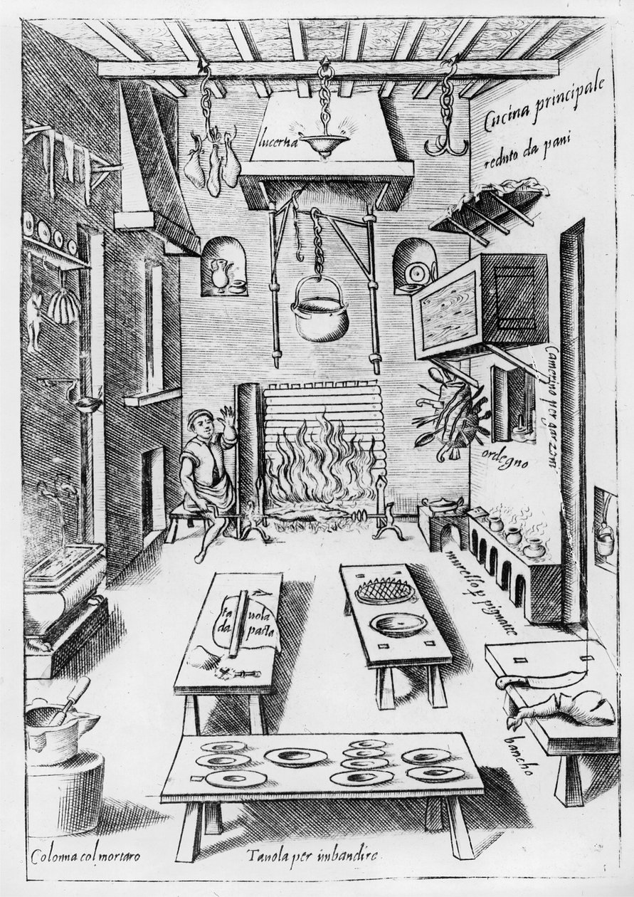 Kitchen Interior by Italian School