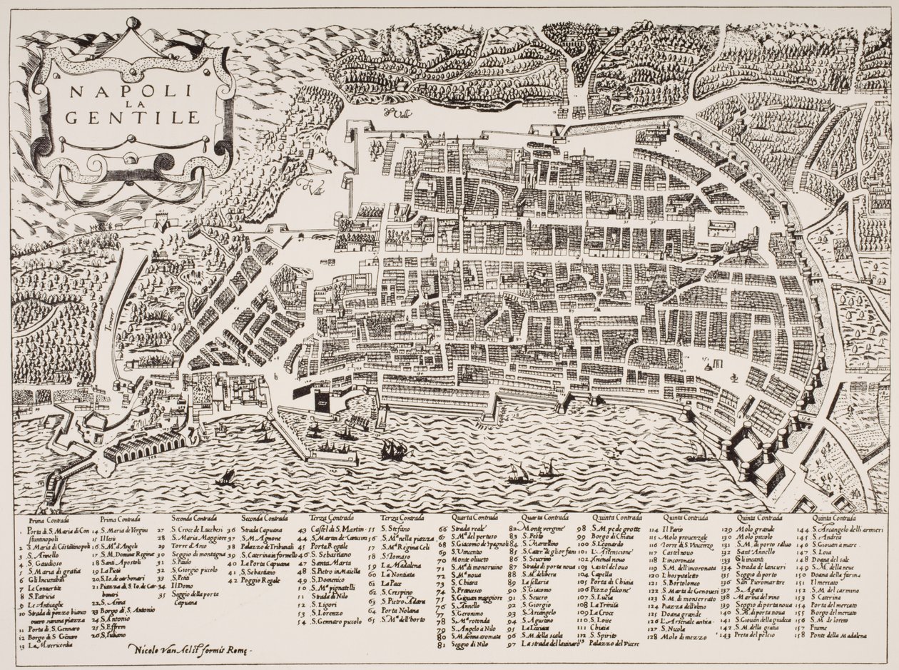 Map of Naples, c.1600 by Italian School