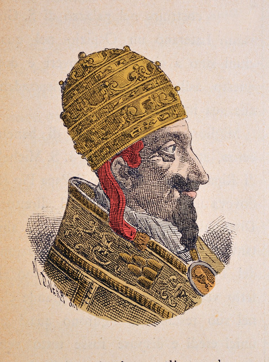 Portrait of Pope Alexander VIII (1689-1691) (engraving with later colouration) by Italian School