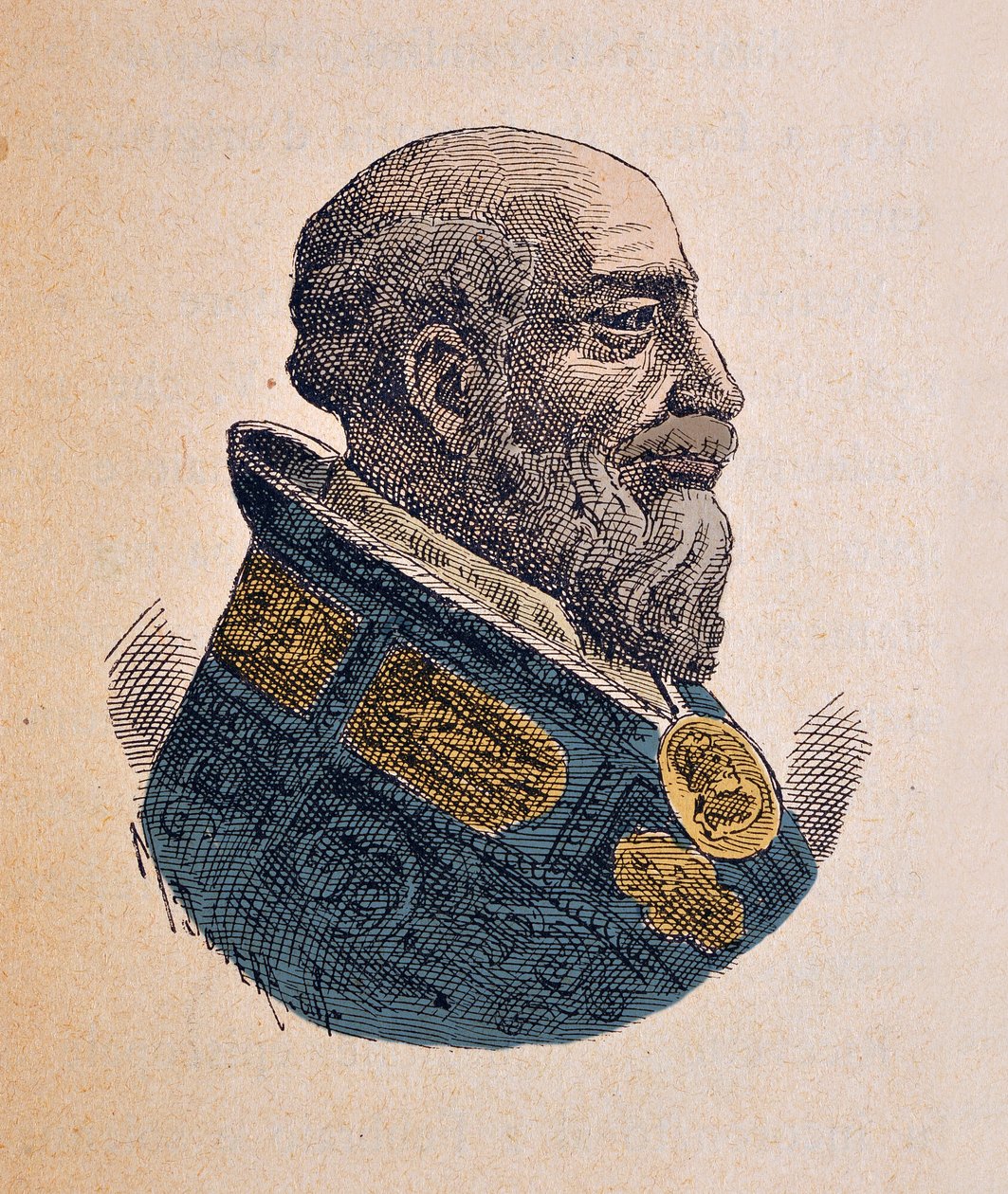 Portrait of the Pope Gregory XIV (1590-1591), 1898 (engraving with later colouration) by Italian School