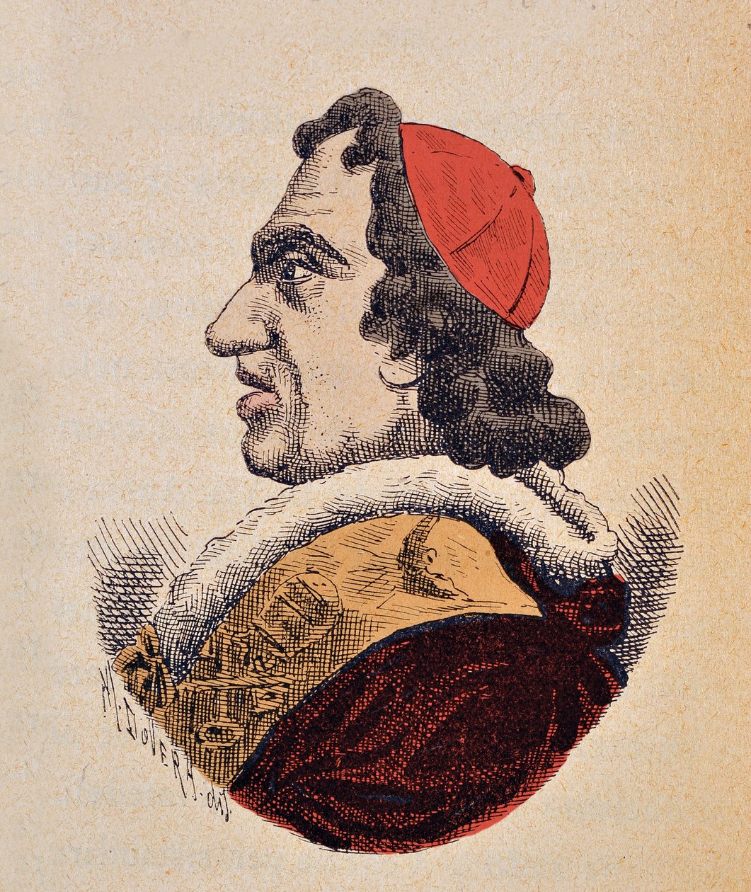 Portrait of Pope Pius VII (1800-1823), 1898 (engraving with later colouration) by Italian School