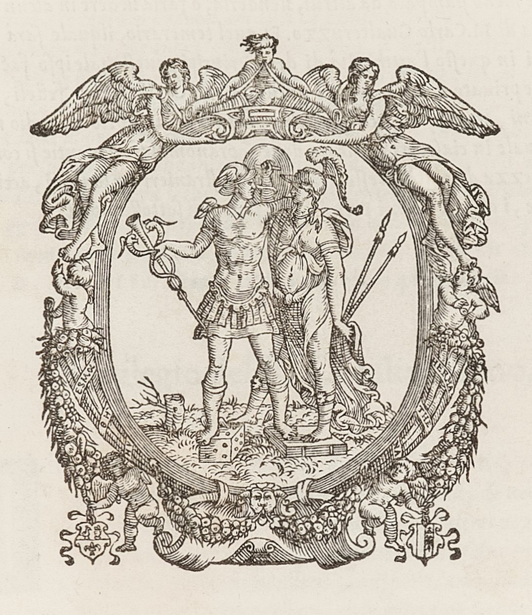 Printers device used by Gualtiro Scotto printers in Venice between 1550 to 1555 by Italian School