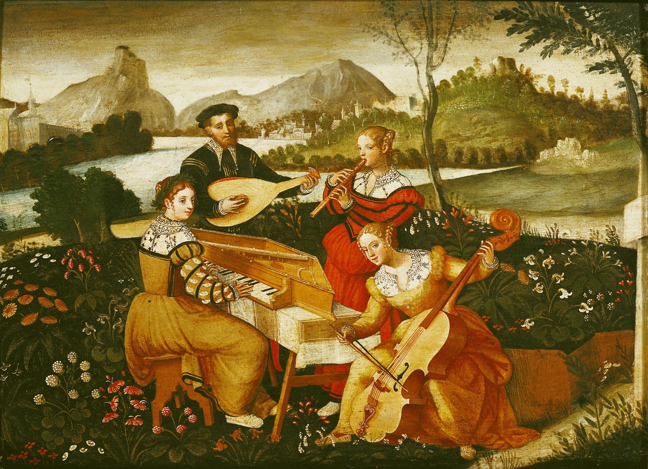 The Outdoor Concert by Italian School