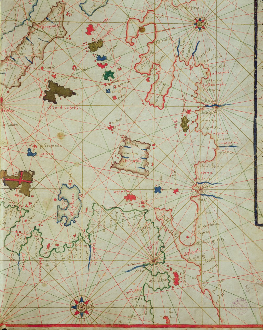 The Peloponnese with the Island of Limnos, from a Nautical Atlas (detail) by Italian School